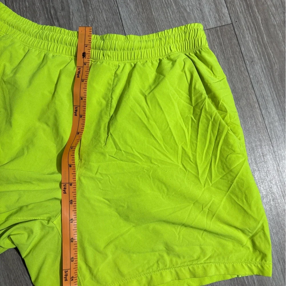 lululemon athletica Men's Bright Lime Shorts - Picture 5 of 9